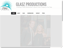 Tablet Screenshot of glaszproductions.com